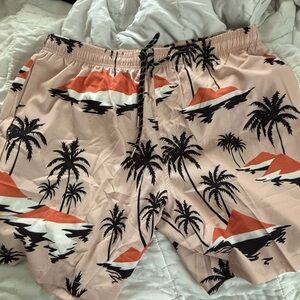 Never worn!!! 2xl Amazon Tropical Palm Men's Swim Shorts. Was a gift, didn’t fit